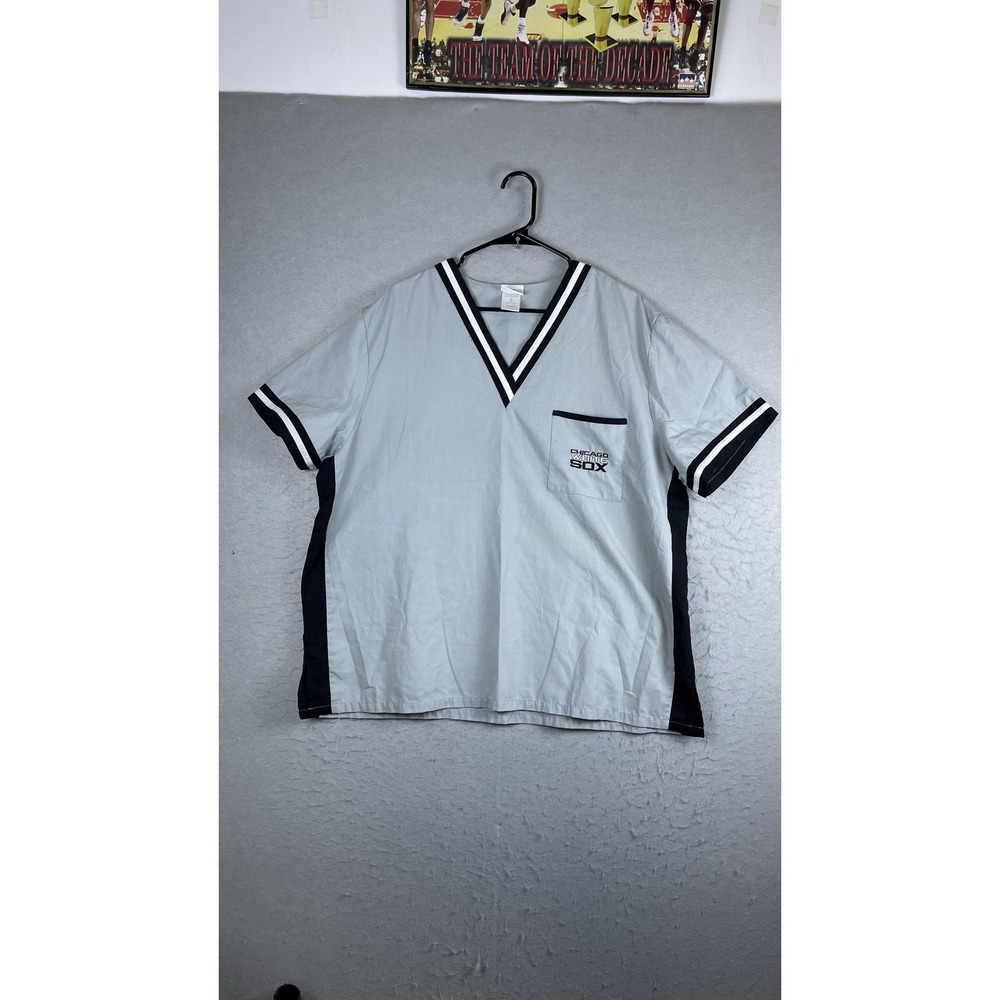 Chicago White Sox Shirt Mens XL Gray MLB Baseball V‎ Neck Genuine Merchandise
